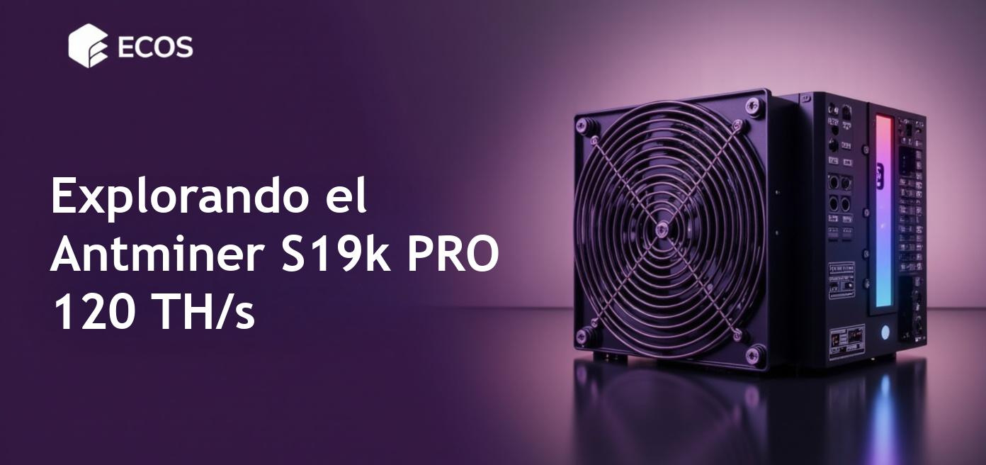 Descripción detallada del Antminer S19k PRO 120 TH/s, una potente máquina de minería BTC.