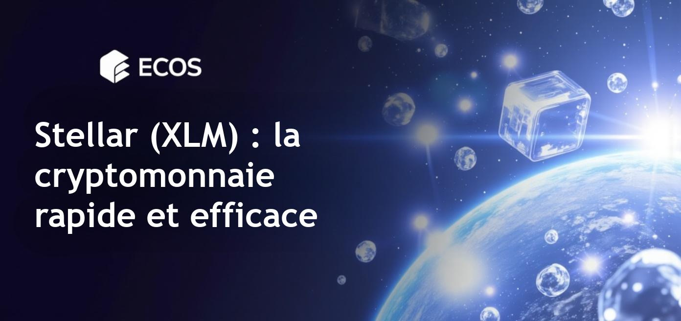Image représentant la cryptomonnaie Stellar avec des transactions rapides et peu coûteuses