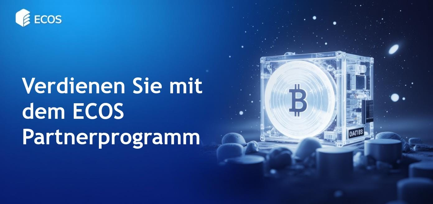 Eine detaillierte Übersicht über das ECOS Partnerprogramm für einfaches Krypto-Einkommen.