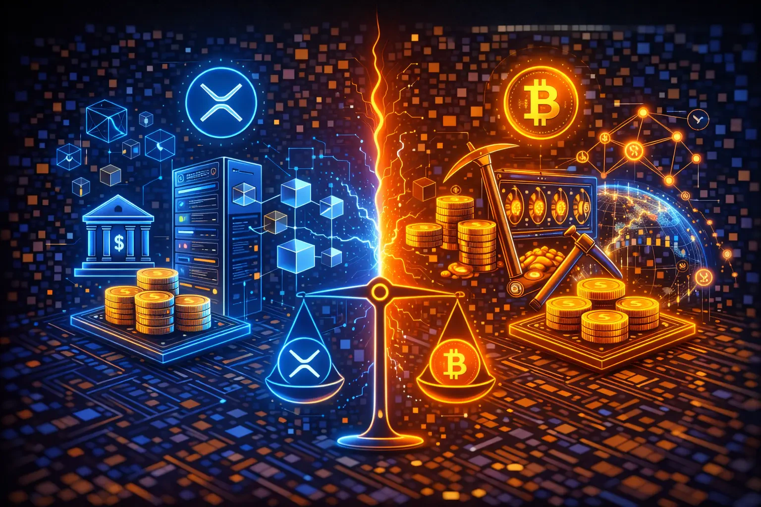 XRP vs Bitcoin: diferencias fundamentales