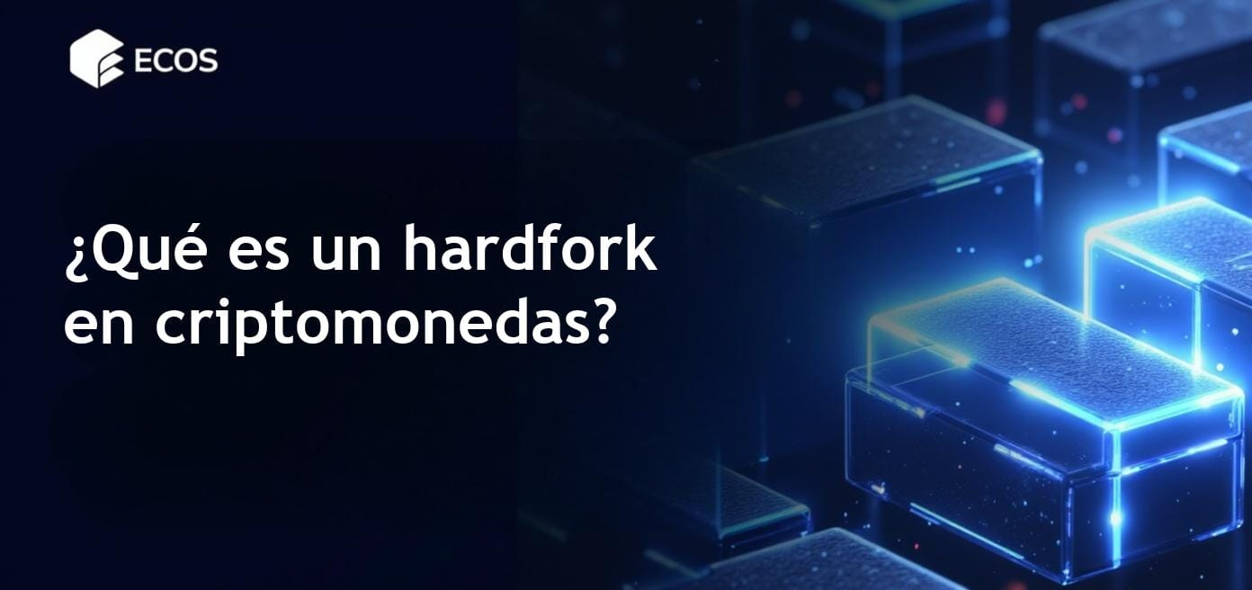 Descripción detallada del mecanismo de un hardfork en criptomonedas, ilustrando su proceso y efectos en la red blockchain.