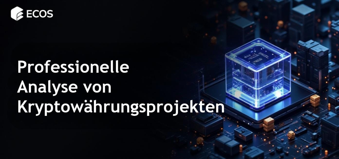 Detaillierte grafische Darstellung der Analyse von Kryptowährungen, die Elemente wie Whitepapers, Projektpläne und Teamhintergründe zur Bewertung zeigt.