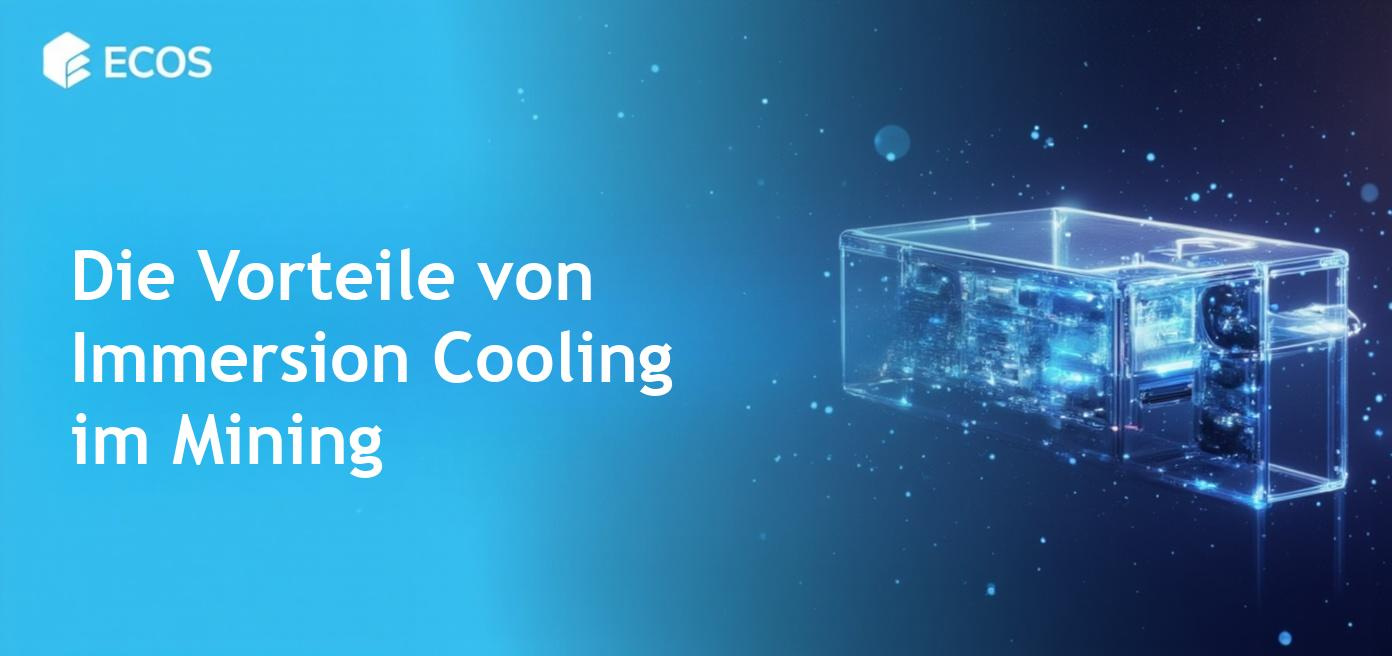 Detailreiche Darstellung von Immersion Cooling in der Bitcoin-Mining-Technologie.