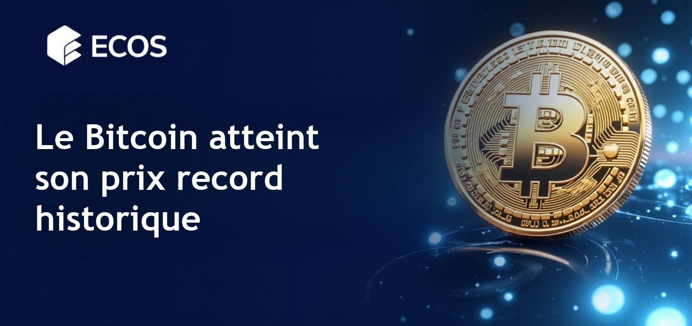 Représentation détaillée du prix record du Bitcoin, mettant en avant son évolution dans le marché des cryptomonnaies.