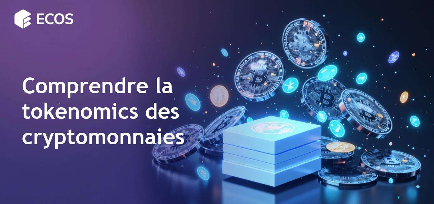 Image présentant les éléments clés de la tokenomics dans les cryptomonnaies, illustrant la valeur et l'utilité des tokens.