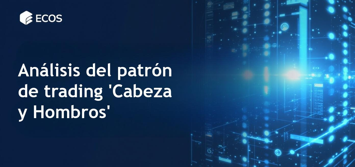 Patrón de trading 'Cabeza y Hombros', mostrando los picos y la línea de cuello en la gráfica.