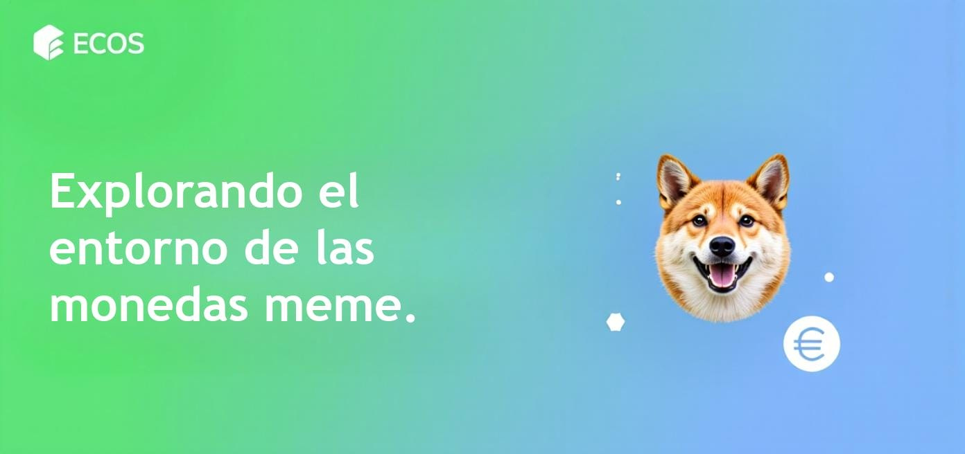 Representación visual de monedas meme como Dogecoin y Shiba Inu, mostrando su potencial y compromiso comunitario en los mercados de criptomonedas.