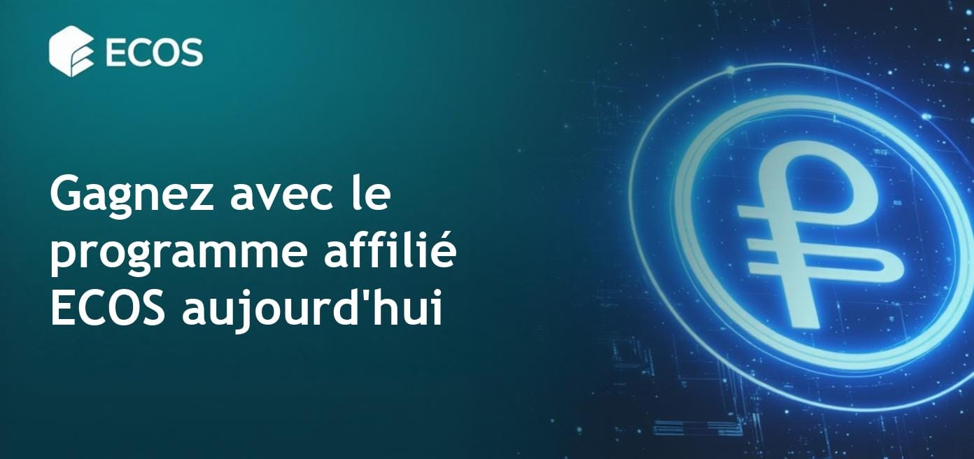 Programme affilié ECOS pour gagner de l'argent avec la cryptomonnaie.