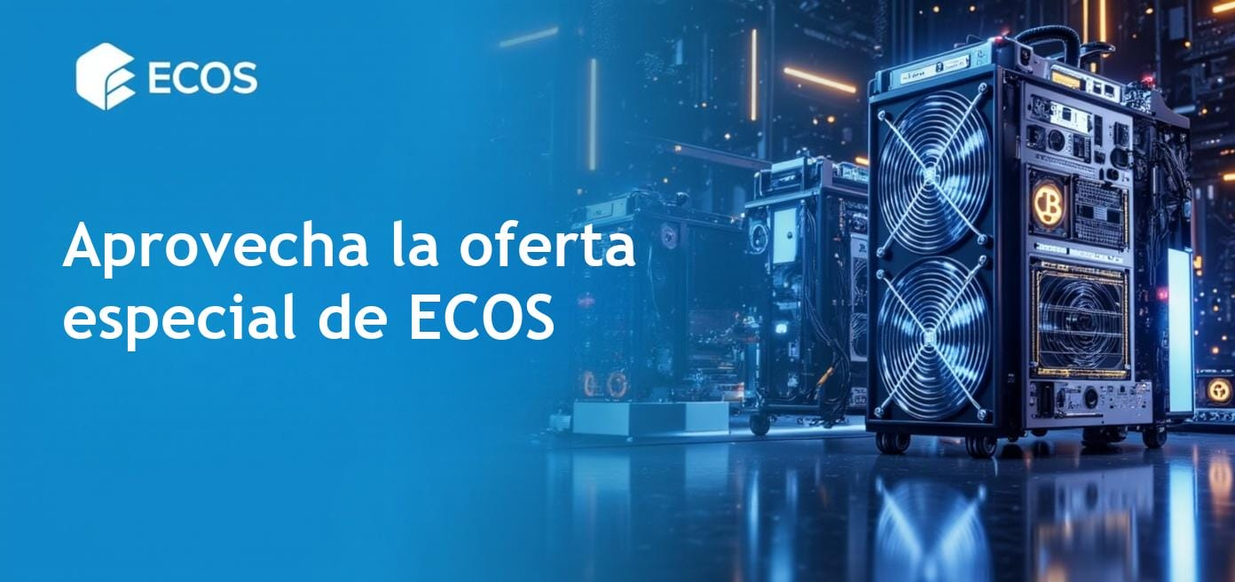 Promoción especial de Navidad de ECOS sobre minería de Bitcoin en 2025.