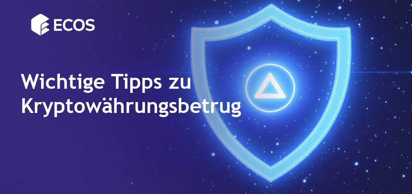 Ein Bild, das die Gefahren von Kryptowährungsbetrug darstellt, inklusive Symbole für Betrug und Sicherheit im Kryptowährungsbereich.