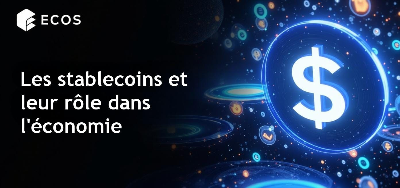 Une représentation visuelle des stablecoins dans la finance mondiale, soulignant la stabilité de la monnaie numérique et les tendances d'utilisation.