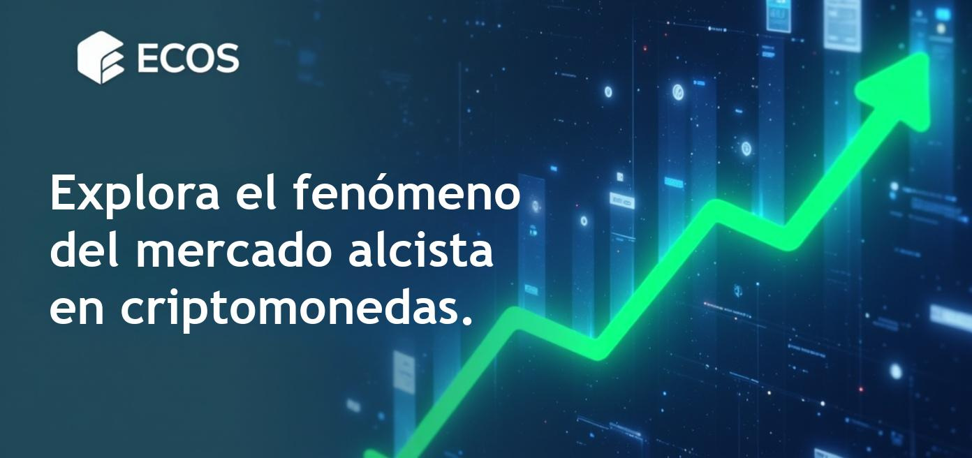 Gráfico que ilustra el crecimiento y la euforia del mercado alcista en criptomonedas.