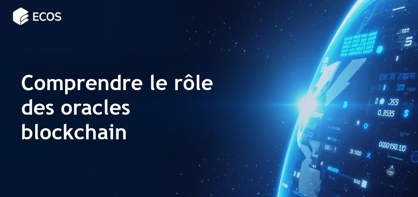 Concept des oracles blockchain reliant à des sources de données externes pour l'exécution de contrats intelligents.
