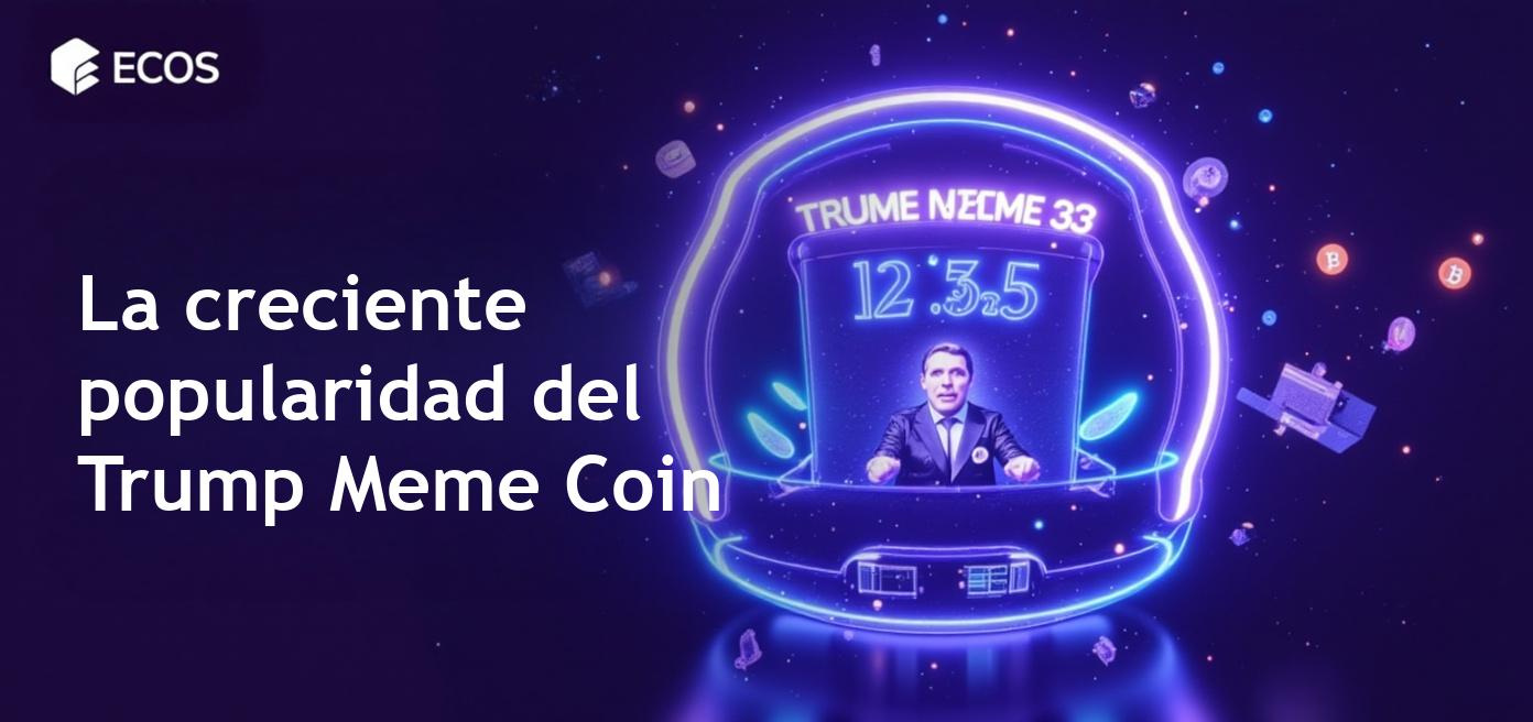 Une imagen del Trump Meme Coin mostrando su logo distintivo de caricatura de Trump.