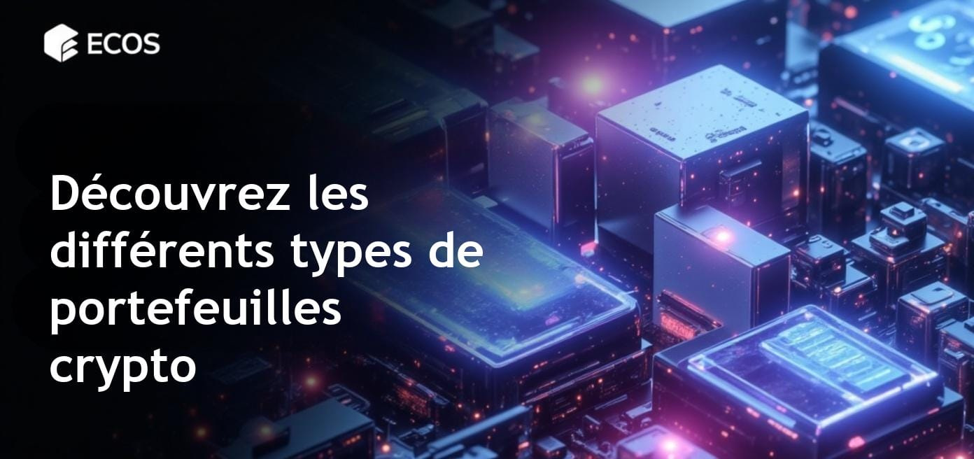 Image d'un portefeuille crypto avec divers types de portefeuilles, incluant des portefeuilles matériels et mobiles, illustrant la sécurité des transactions.