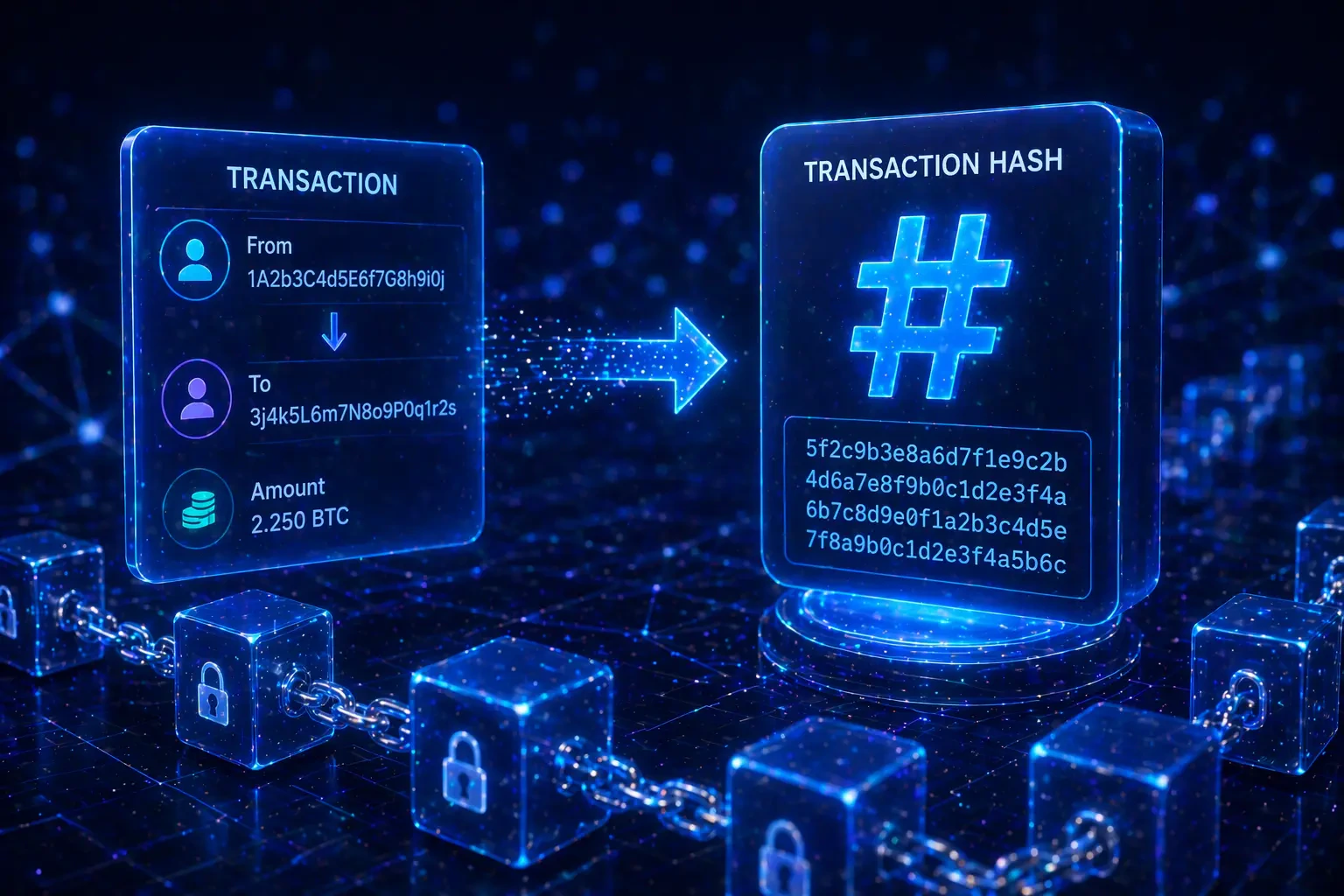 Comment fonctionne un hash de transaction blockchain
