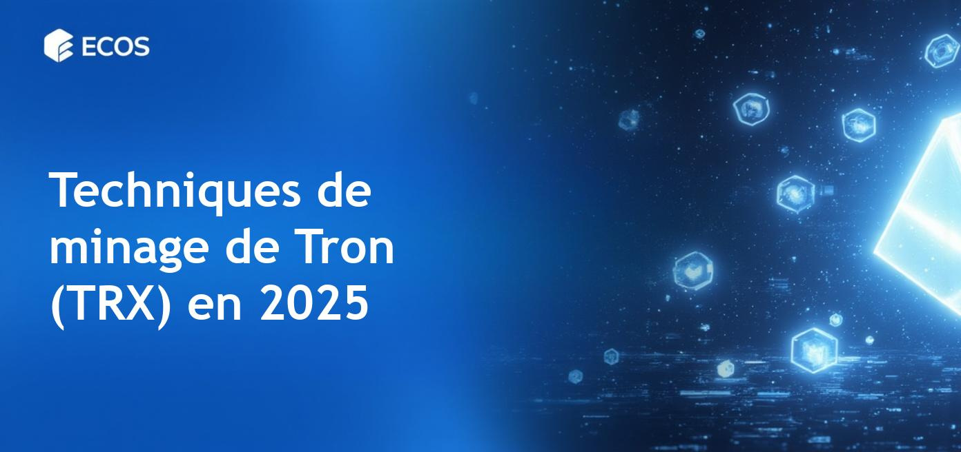 Un graphique illustrant les méthodes de minage de Tron (TRX) avec des images de dispositifs de staking.