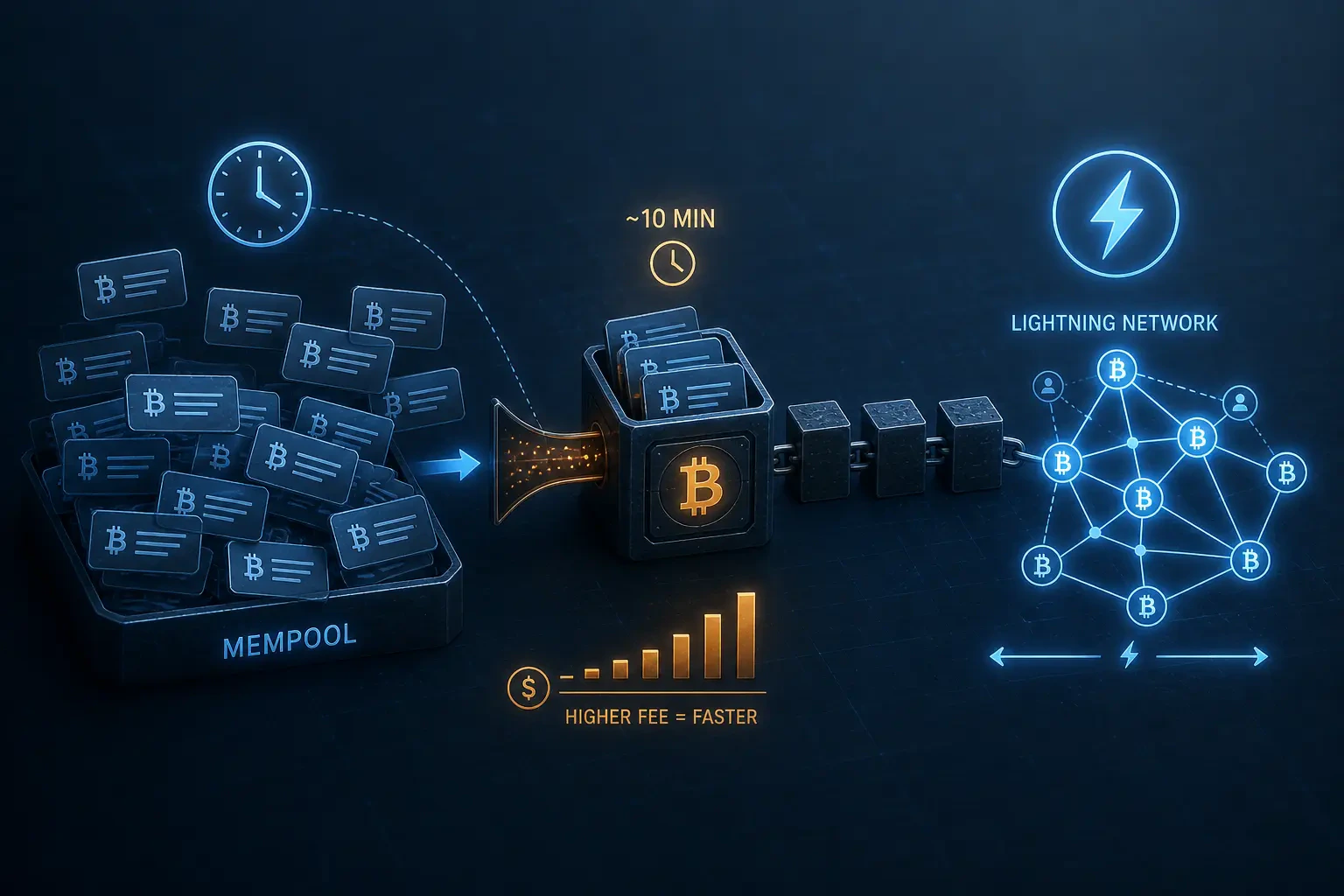 Warum Bitcoin-Transaktionen langsam sein können