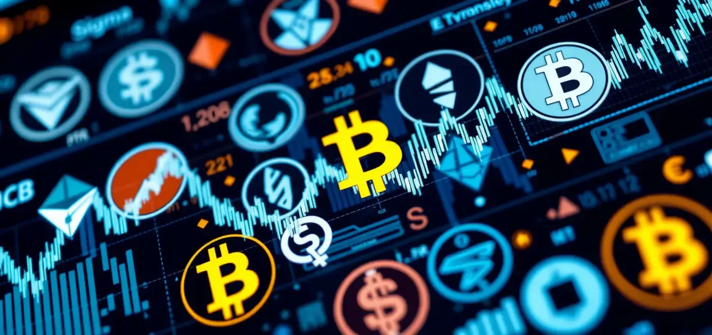 Una infografía detallada que muestra las diferencias de precios de criptomonedas a través de varios intercambios, ilustrando las oportunidades de arbitraje y las brechas entre intercambios, relevante para el trading de bajo riesgo con bots de arbitraje.
