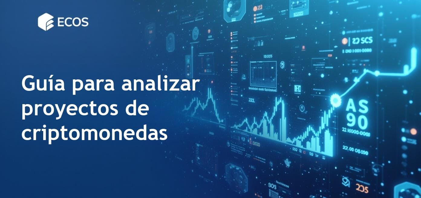 Representación gráfica detallada del análisis de criptomonedas, con elementos como whitepapers, roadmaps y antecedentes del equipo para evaluación.