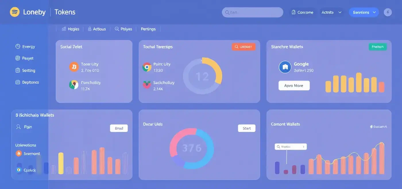 An intricate graphic representing social tokens and the fan economy in social media, highlighting digital currencies and engagement with creators.
