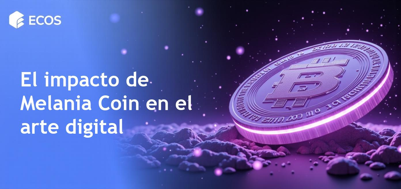 Descripción detallada de la imagen que muestra elementos relacionados con Melania Coin y arte digital.